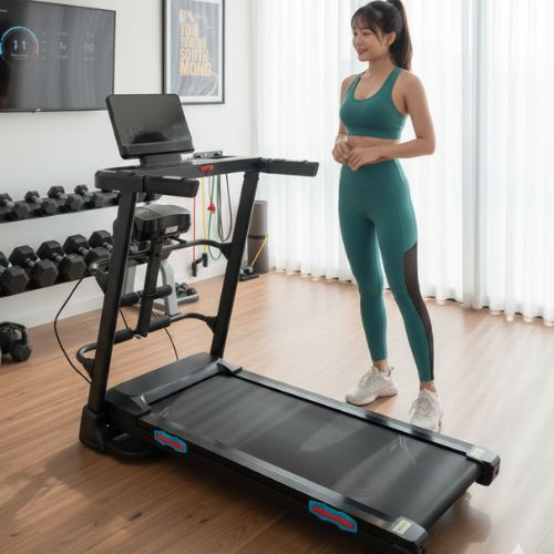 Home máy chạy bộ tập thể dục osaky f420, máy chạy bộ tại nhà tiện lợi