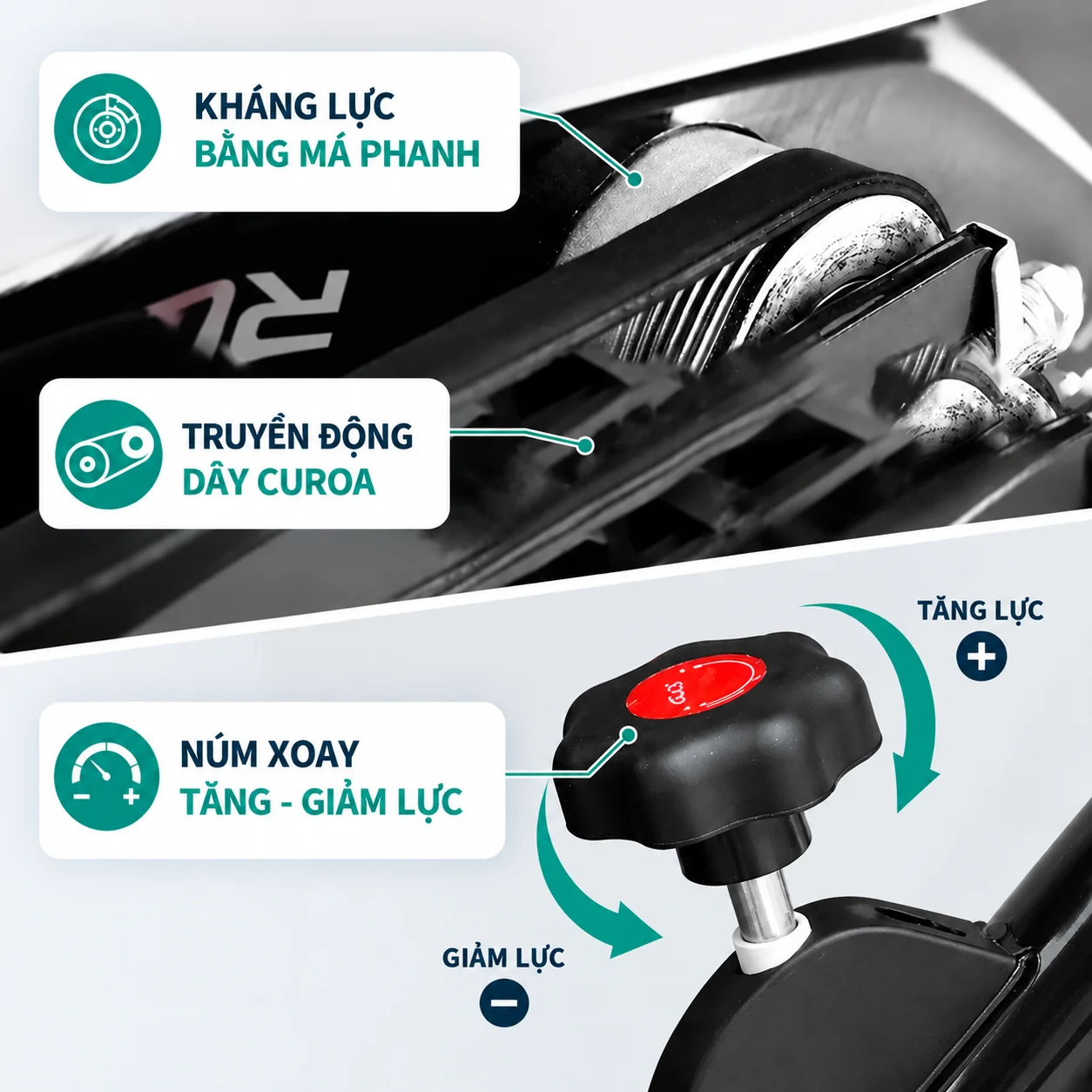 Kháng lực cơ và truyền động dây curoa PowerRide X5