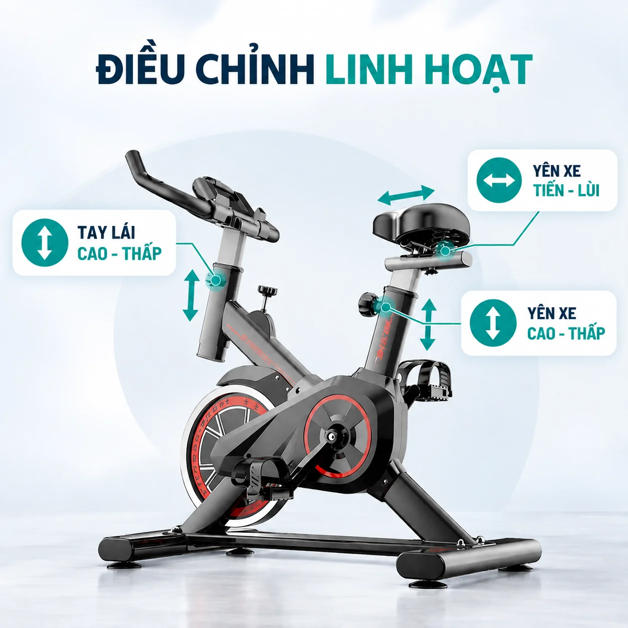 Yên và tay lái điều chỉnh PowerRide X5