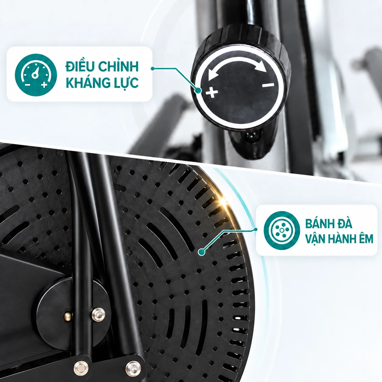 Xe Đạp Tập Toàn Thân Tại Nhà PowerRide X7 – Tay Chân Liên Hoàn Hệ thống kháng từ và truyền động dây đai PowerRide X7