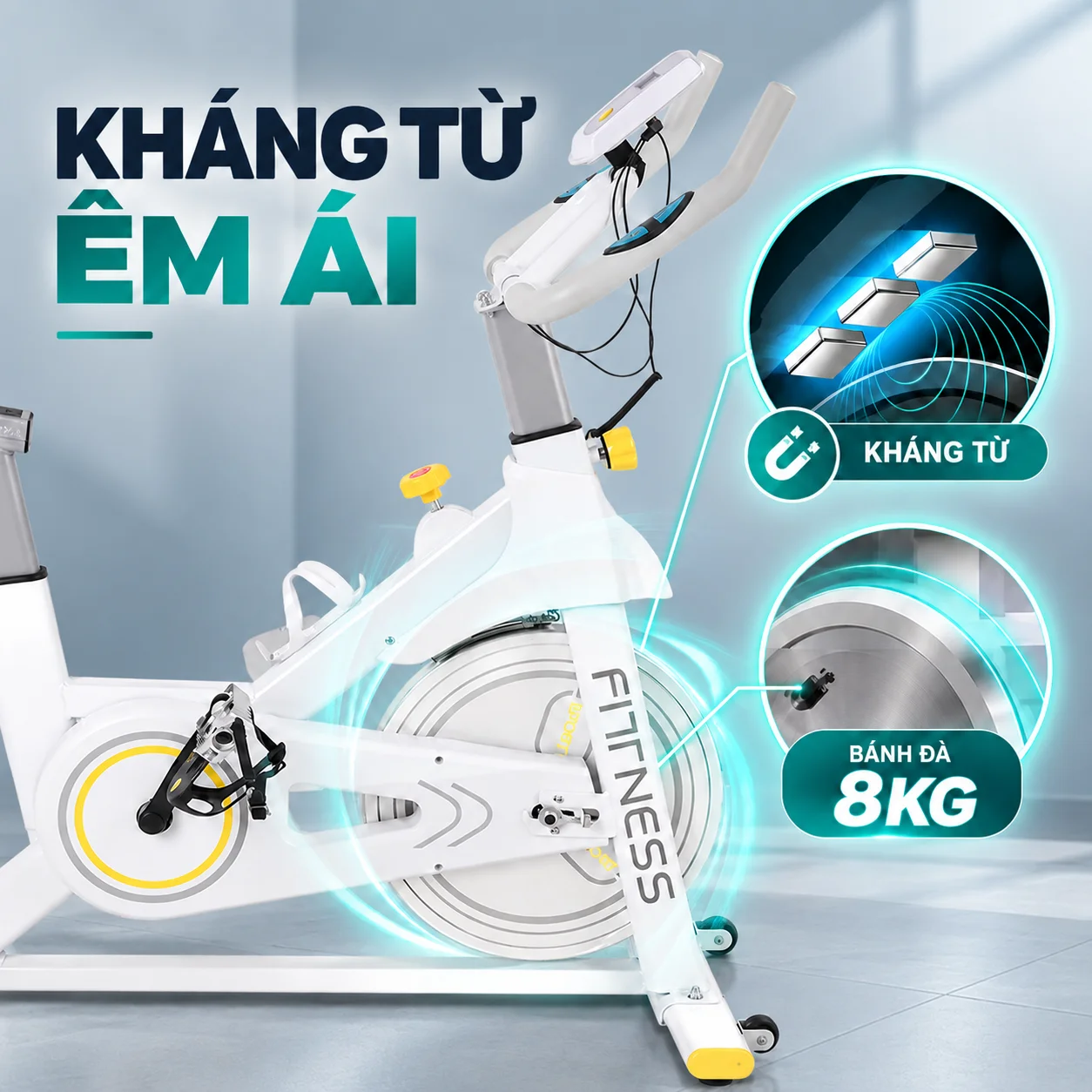 Kháng từ và bánh đà 8kg PowerRide X8