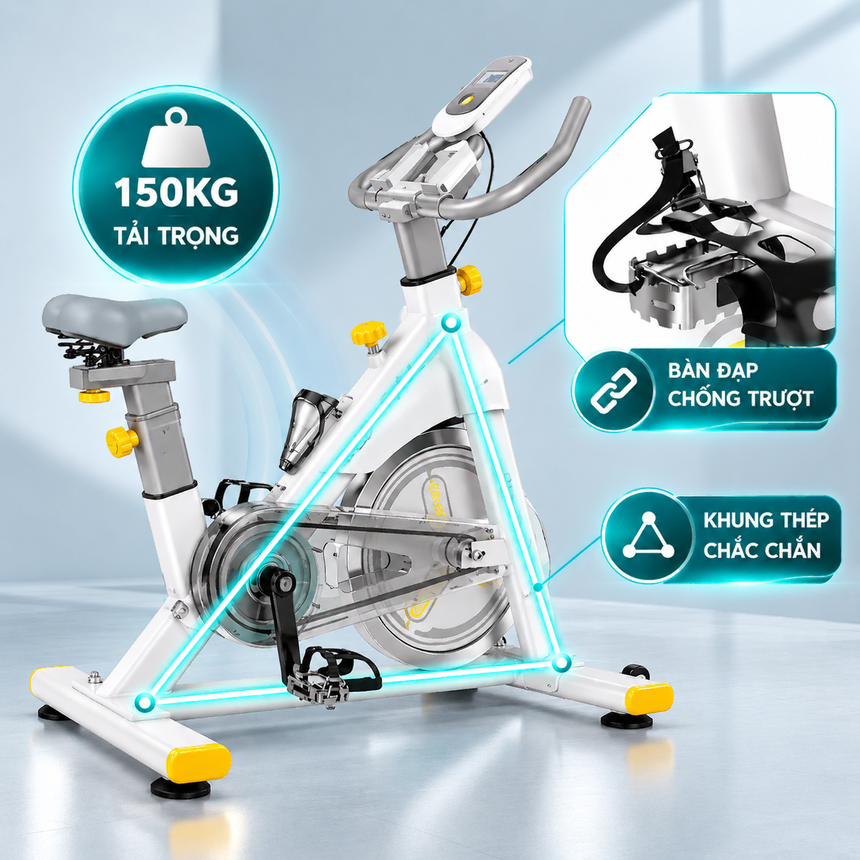 Khung thép và thân xe 25kg PowerRide X8
