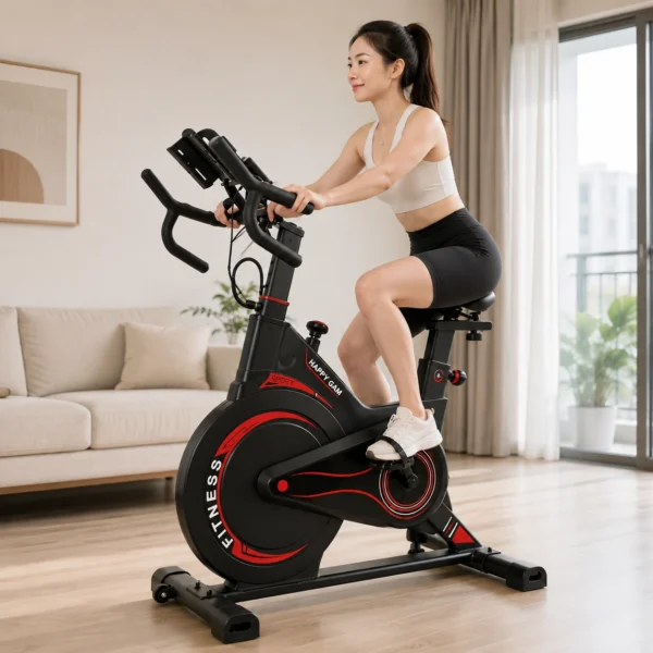 Xe đạp tập tại nhà X9 màu đỏ f509 bản test thêm video youtube